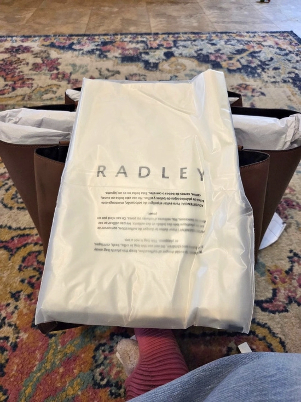 NWT Radley London The Chancery Medium Shoulder Bag In Cognac - Picture 7 of 10